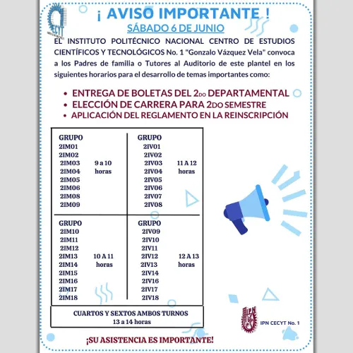 Citas a Tutores y Padres de Familia semestre 26-2