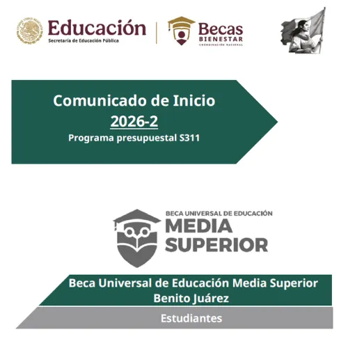 Comunicado de Inicio Beca Benito Juárez 26-2